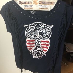 Fourth of July Owl Justice Top